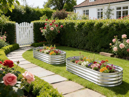 Yararday 6 ft x 2 ft Raised Garden Bed Metal Elevated Planter for Vegetable Flower Herb (2pk)