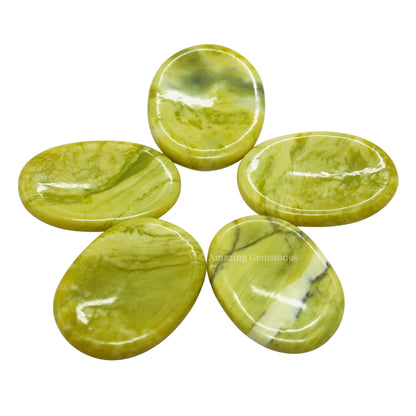 Amazing Gemstone Serpentine Worry Stone Crystals, Healing Stones