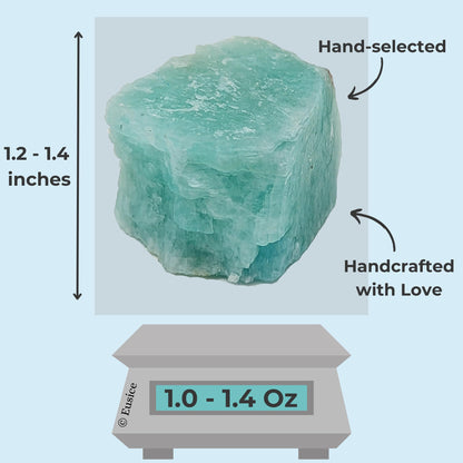 Amazonite Rough Rock, Raw Natural Stone, Chakra Crystals, Quality Gemstones for Reiki Healing, Wellness, Meditation, Handmade in Our Lapidary Workshop (5 pcs)