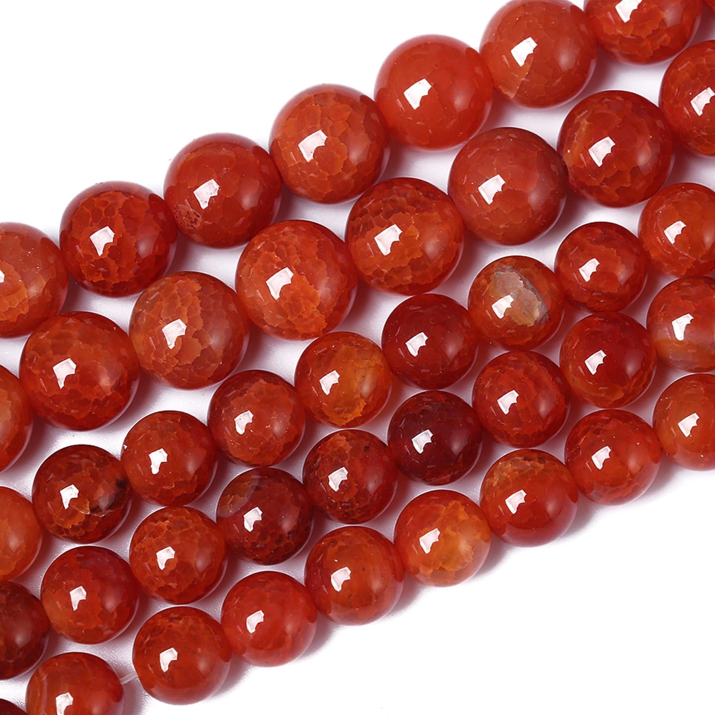 8mm 45pcs Natural Red Dragon Vein Agate Stone Beads for Jewelry Making Energy Healing Round Beads DIY Bracelet Necklace Accessories 15" (8mm, Red Dragon Vein Agate)