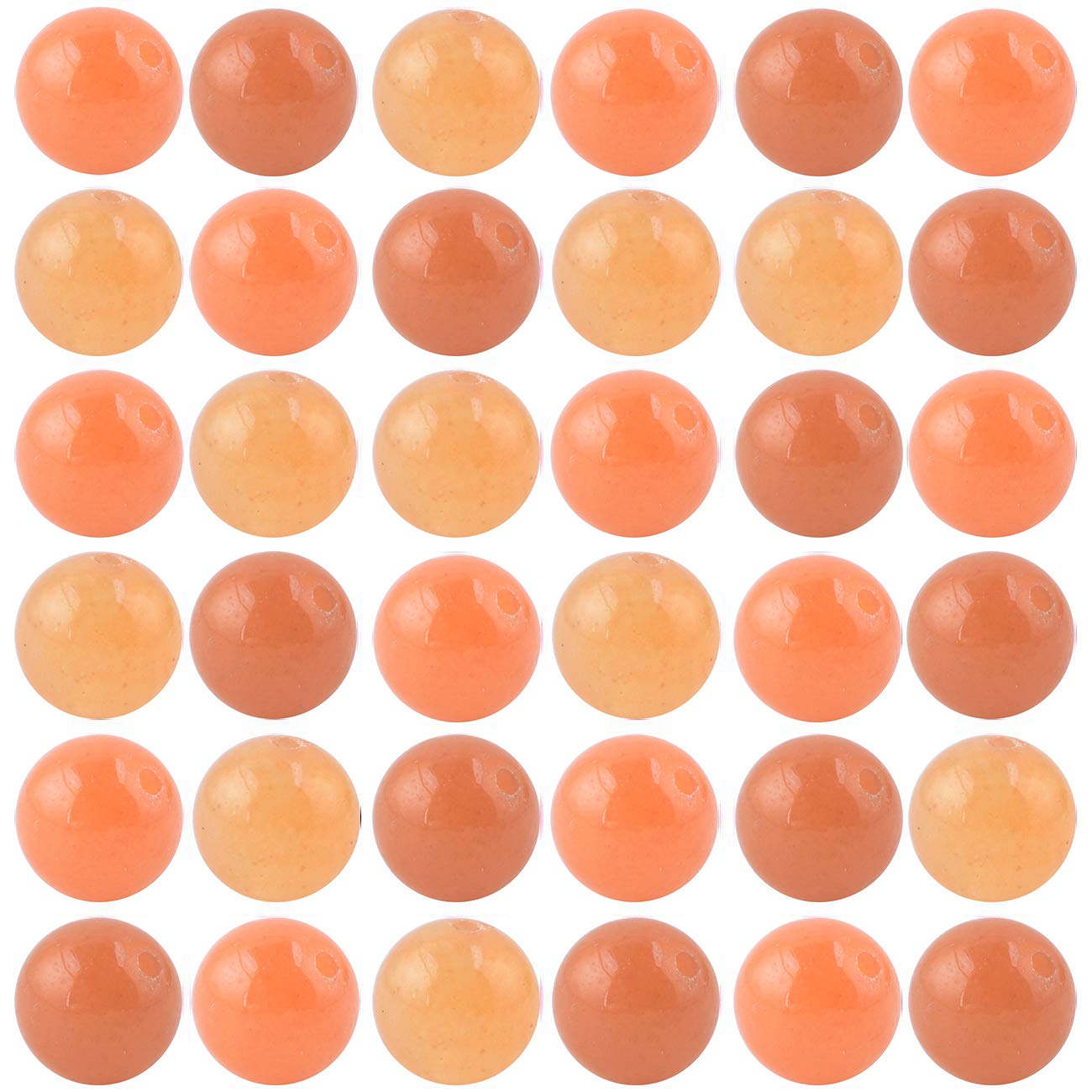 Natural Stone Beads 100pcs Round Genuine Real Stone Beading Loose Gemstones Hole Size 1mm DIY Smooth Bead for Bracelet Necklace Earrings Jewelry Making (Red Aventurine, 8mm)