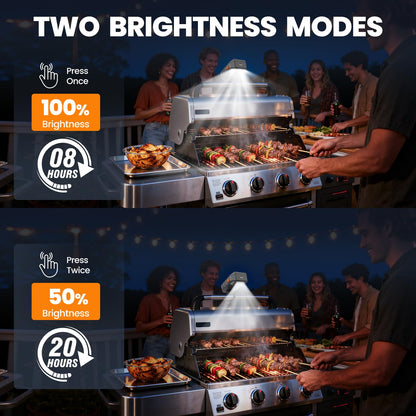Grill Light for Blackstone Griddle & Weber Grill, Goldusk Rechargeable BBQ Lights with 160° Beam Automatic On/Off 2-Level Brightness Grilling Accessories for Outdoor Grill Gifts for Men Dad Husband