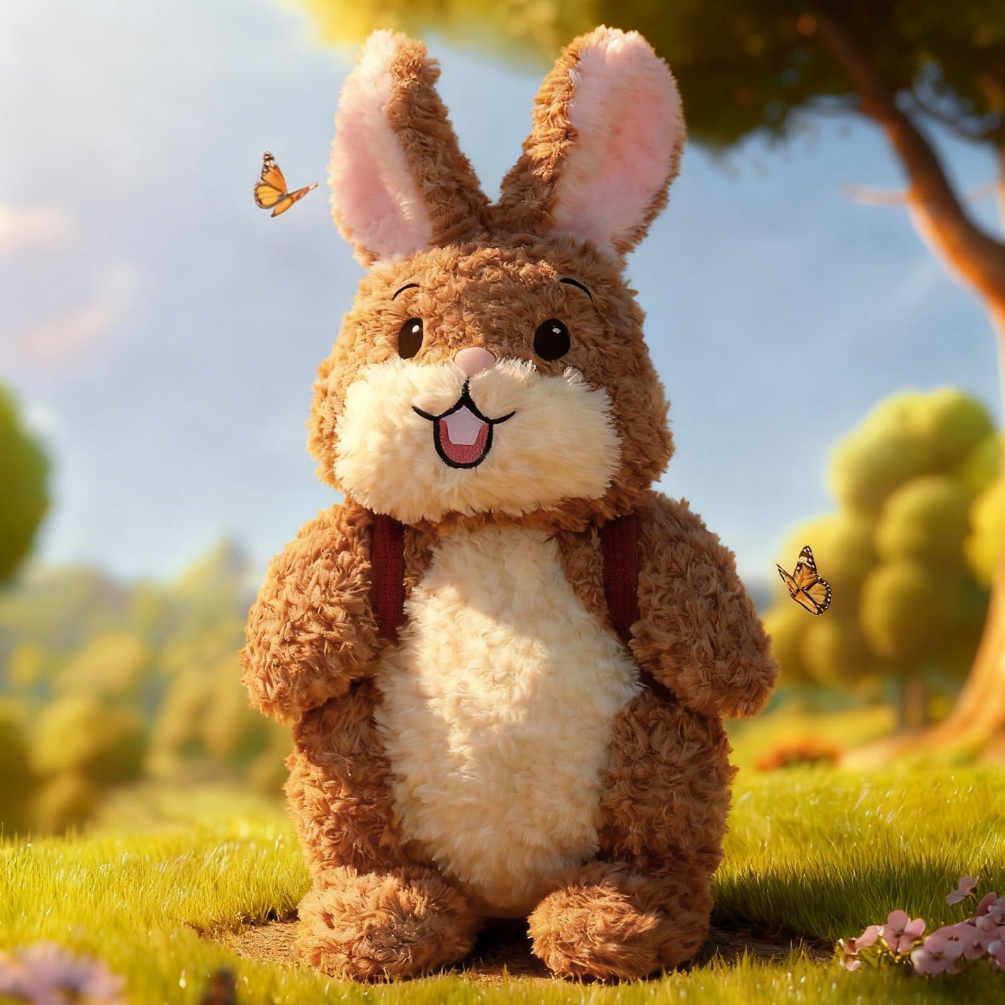 PuffPop Cute Bunny Stuffed Animal Plush Toy - Adorable and Lifelike Design, Super Soft, Perfect Christmas&Easter Gift, Stuffed Bunny for Kids, Girls, Boys, and Collectors