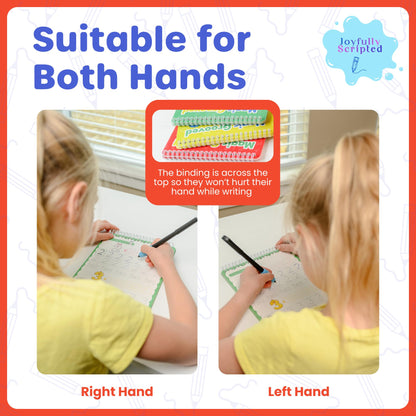 Magic Grooved Writing Practice for Kids – Reusable Grooved Handwriting Workbooks for Kids Workbook Ages 3-5, 6-8 & 8-10, Disappearing Ink & Carry Bag Letter Tracing Book, Alphabet Writing Practice Kit