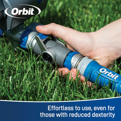 Orbit Heavy-Duty Shut-Off Hose Connector – Zinc Core, Easy-Grip Lever, High-Flow Control 28296