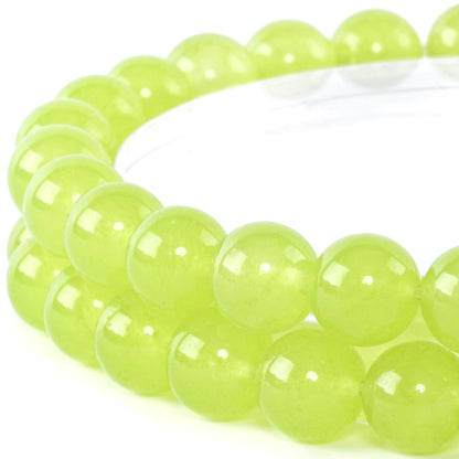 10mm Natural Grape Chalcedony Round Bead - 35PCS Bulk Gemstone Beads for Jewelry Making, DIY Bracelets, Necklaces - Includes Crystal Stretch Cord - Stone Beads for Crafting Gifts