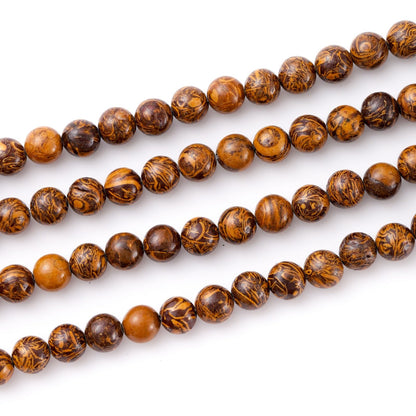 8mm 45pcs DIY Natural Golden Pietersite Stone Beads Round Healing Crystal Gemstone Loose Beads for Jewelry Making Handmade Bracelet Necklace