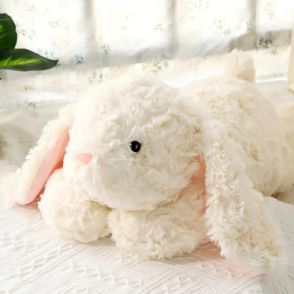 IFX24 Large Weighted Rabbit Stuffed Animal 27.5" 5Lbs, Sturdy and Fluffy Beige Rabbit Plush Toy for Adutls Cuddle, Cute Plushy Hugging Pillow Toy for Adutls