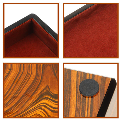 Socospace Wooden Valet Tray with Velvet Lining, EDC Desktop Catchall Organizer, Storage Tray for Jewelry, Wallets, Watches, Keys, Glasses, Perfect for Nightstand, Dresser, Entryway Bedside