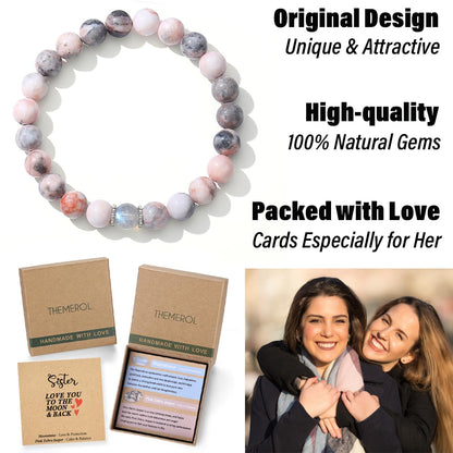 THEMEROL Sisters Gifts from Sister Birthday Gift Ideas Bracelets Women Mothers Day Gift Ideas Big Sister Gifts for Little Christmas Wrap Graduation Valentines Day In Law