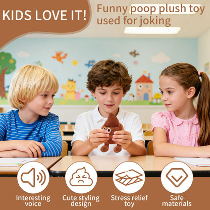 Funny Farting Poop Plush Toy,30 Hilarious Fart Sounds Dammit Pranks Doll,Perfect Gag Gift,Pets,and Pranks for Poop Emoji Party Decorations,Fart Noise Maker Machine Stuffed Animal