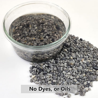 YISZM 2LB Succulent and Cactus Gravel Pebbles, 1/5 Inch Natural Decorative Polished Stones, River Rocks for Plants, Vases, Aquariums, Terrarium and Outdoor Gardening,Grey