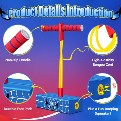 Amiabling Kids Pogo Stick: 3 4 5 6 7 8 9 10 11 12 Year Old Boy Gift, Outside Toys for Kids Ages 4-8, 3+ Year Old Boy Toys, Birthday, Easter, Christmas, Foam Pogo Jumper for Kids