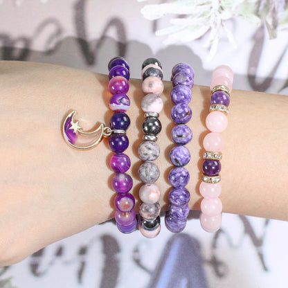 8mm Natural Gemstone Lava Round Loose Beads for Jewelry Making DIY Bracelet Necklace (45-48pcs/strand)