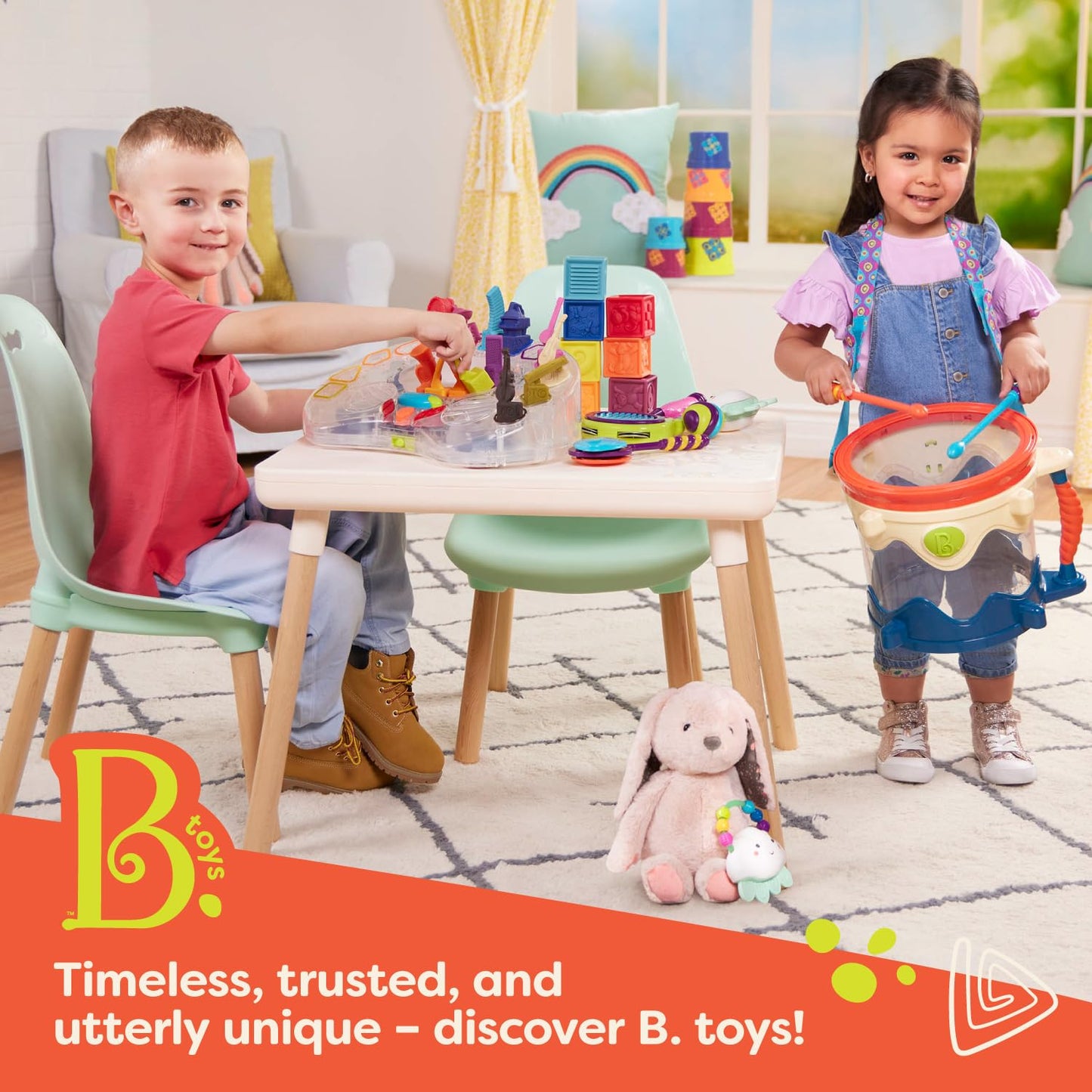 B. toys – Fix ‘n’ Play Kit – Pretend Play Tool Box – Wooden Toolbox & Accessories (25 Pieces) – Carpenter Set for Kids – Play Set with Drill, Hammer, Screwdriver & More – 3+ Years
