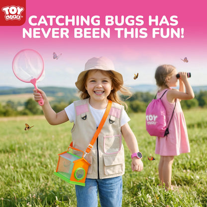 TOY Life Kids Explorer Kit with Bug Catcher for Kids, Bug Catching Kit with Bug Toys, Kid Safari Vest & Hat, Compass, Binoculars, Magnifying Glass, Educational Outdoor Toys Girls Kid Adventure Kit