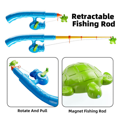 TEMI Fishing Toy for Kids 3-8 Years Old, Bath Toy for Child, Magnetic Fishing Pole for Toddlers, Summer Water Toys for Boys and Girls, Outdoor and Indoor Toys, Gifts for Birthday and Holidays