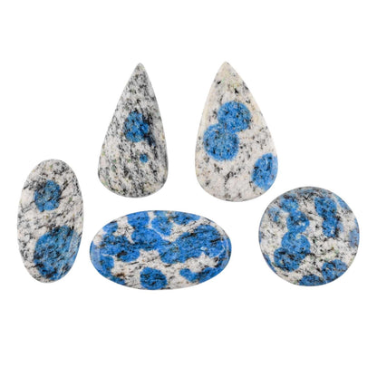 OdrillionGems Natural K2 Jasper Stone, Natural Gemstones and Crystals Cabochon Lot, DIY Jewelry Making Loose Gemstones, Chakra Healing Crystals, Wire Wrapping Cabochons, Pack of 5 (Large)