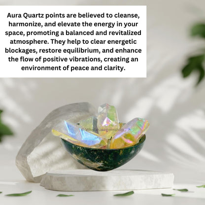 GEMSCITE 2 Pieces Angel Aura Quartz Pencil Points Raw Rough Rock Crystals and Healing Stones, Natural Rocks for Tumbling and DIY Raw Stones and Crystals