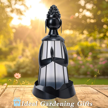 MUMTOP Solar Outdoor Lights Garden Decor, Shakyamuni Buddha Waterproof Solar Powered LED Light Meditation Buddha Yard Art Ornament for Patio Outside Lawn Backyard Balcony Decorations