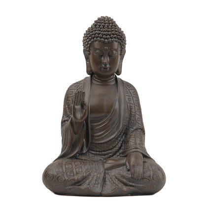 Leekung Buddha Statue for Home Decor,Buddah Statute Zen Decoration,Meditation Buddha Decor Brown 7 inch