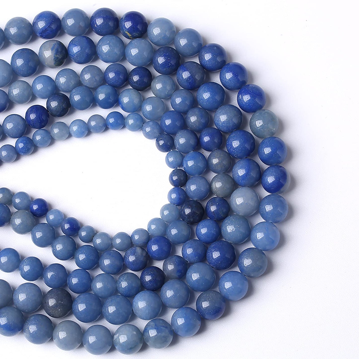 60PCS 6mm Natural Stone Beads Blue Aventurine Round Loose Spacer Energy Stone Healing Power Beads for Jewelry Making DIY Bracelet Necklace 15" Inch (6mm, Blue Aventurine)
