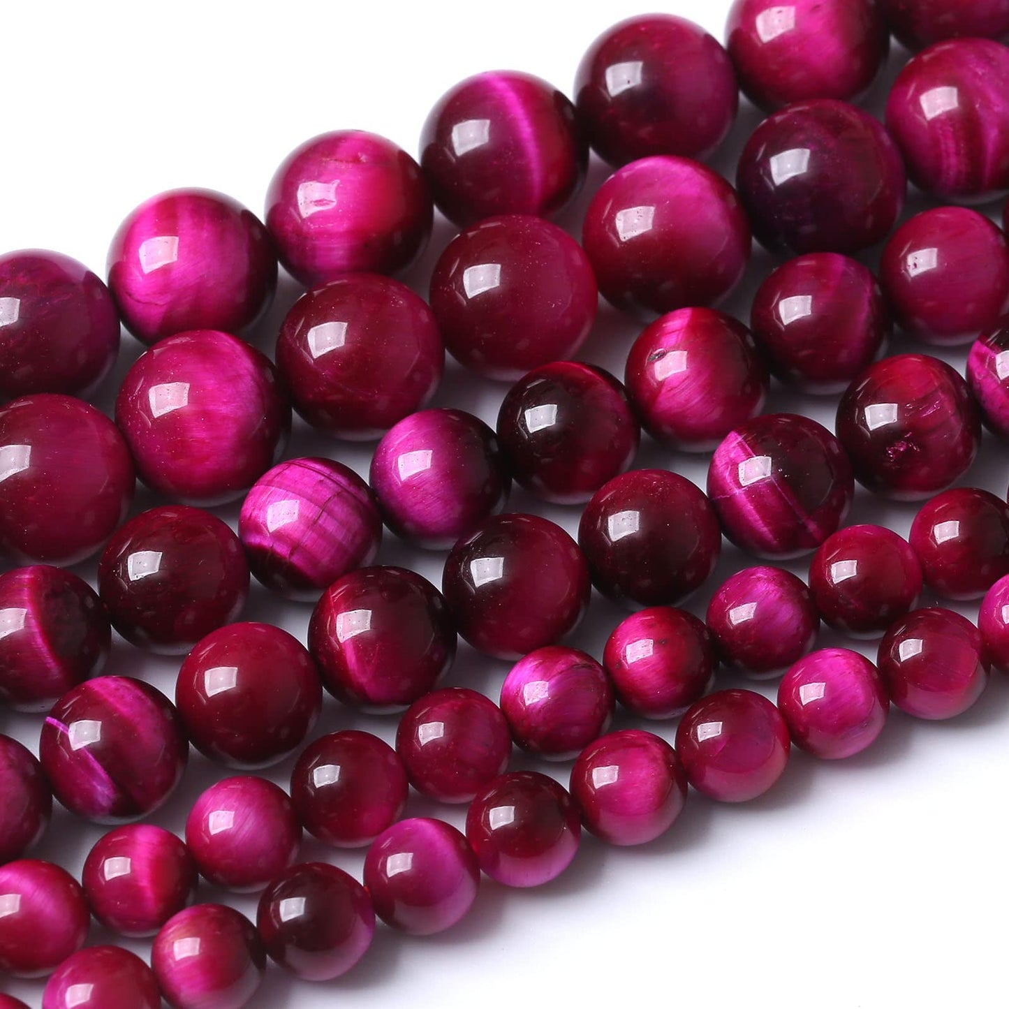 36PCS 10MM AAA Rose Red Tiger Eye Stone Beads Natural Gemstone Bead Crystal Healing Energy Jewelry Making DIY 15 inches