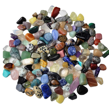 60Kinds+ Gemstones and Crystals Set,Bulk Tumbled Chips Crystals for Jewelry Making,Crushed Stones Rocks and Minerals Science Kit (0.55lb(60-65types))