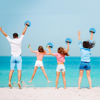 Ayeboovi Toss and Catch Ball Set 8 Paddles 4 Balls Outdoor Beach Pool Toys for 3 4 5 6 7 8 Year Old Boys Girls Birthday Gifts Easter Basket Stuffers Outside Yard Games for Kids and Family Activities