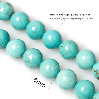 PWMENLK 108 Mala Beads Necklace 7 Chakra Buddhist Prayer Beaded Bracelet Tree of Life Pendant Stone Yoga Necklace(turquoise)