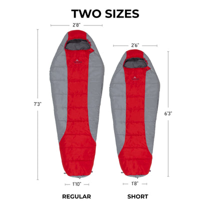 Teton Tracker, 5 Degree Sleeping Bag; Lightweight, Warm Mummy Sleeping Bag, Camping, Backpacking, Hiking