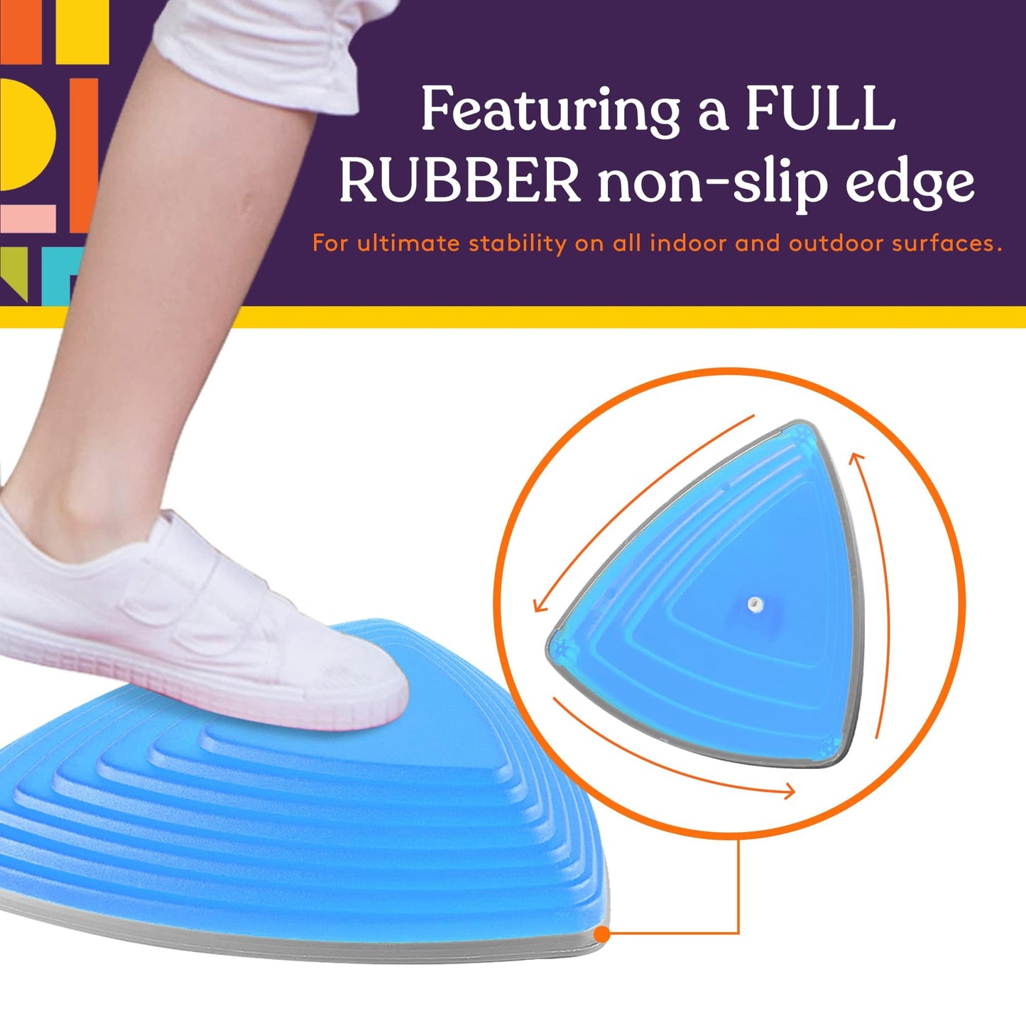 Special Supplies Stepping Stones for Kids Indoor and Outdoor Balance Blocks Promote Coordination, Balance, Strength Child Safe Rubber, Non-Slip Edging (12 Pk)