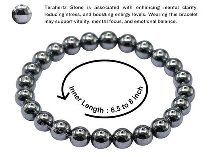 Amazing Gemstone Crystal Bracelet for Women Men's Gifts - Protection Healing Crystal Bracelet - 8mm Gemstone Beaded Stretchable Bracelet Pulseras Para Hombres Mujer Stocking Stuffers Mothers Day Gift (Terahertz)