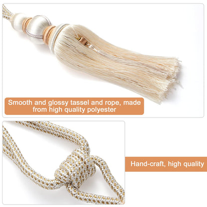 Paired Lantern Single Hanging Ball Tassels Curtains Buckle Sling Binding Lantern Tiebacks Handcrafted Braided Buckle Drapery Curtain Holdbacks Window Treatments for Home 2 Pack