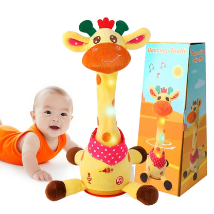 Dancing Talking Musical Giraffe Toy, Tummy Time Toy with Volume Adjustment, Singing Giraffe Stuffed Animal 10 Children's Songs Light Up Toys, Repeating What You Say, Baby Easter Basket Stuffers Gifts
