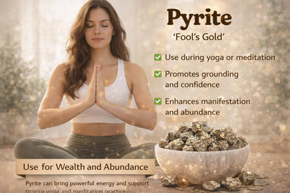 Natural Raw Pyrite Crystal Cluster – Stone of Prosperity & Confidence – Healing Crystal for Meditation, Yoga, Reiki, Chakra Balancing & Home Office Decor – Energy Manifestation Mineral