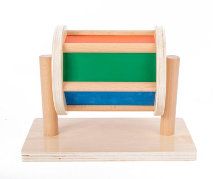 Full Size Spinning Drum Montessori Toys for Infant 6 - 12 Months 1 Year Old Babies Toddlers (Multiple Materials)