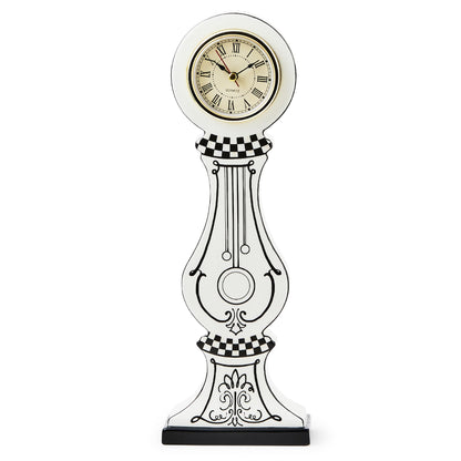 MACKENZIE-CHILDS Doodles Desk Clock, Decorative Tabletop Clock for Home or Office