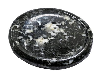 Amazing Gemstone Black and White Tourmaline Worry Stone Crystals & Healing Stones - Worry Stones for Stress Relief Gifts - Piedra Crystal Fidget for Meditation - Stocking Stuffers and Birthday Gifts
