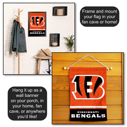 Cincinnati Bengals Double Sided Garden Flag
