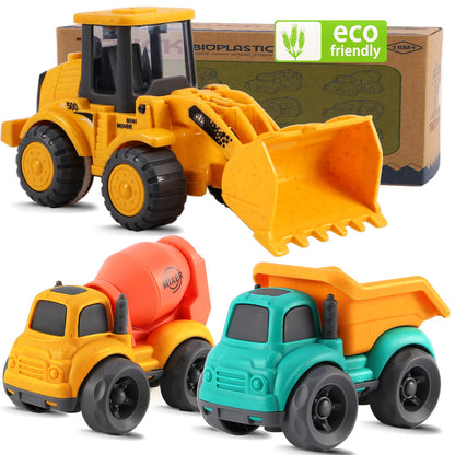 vusum Toddler Toys for Ages 2-4, Kids Toys for 1 2 3 Year Old Boy Girls,Dump Truck Cement Mixer Excavator Toy Cars Set, BPA Free, Phthalates Free, PVC, Outdoor Toddler Boy Toys Birthday
