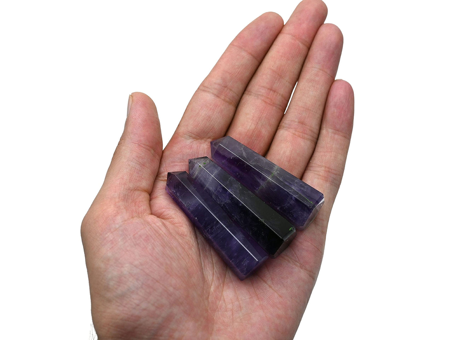 Amazing Gemstone Set of 4 Lapis Lazuli, Tiger Eye, Amethyst, Rose Quartz Crystal Towers - Natural Healing Crystal Point Obelisk for Reiki Healing and Crystal Grid (2 Inch to 3 Inch)