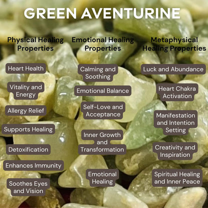 Indian Consigners Natural Crushed Polished Tumbled Gem Stone Chips, Decoration & Healing Crystals (Green Aventurine)