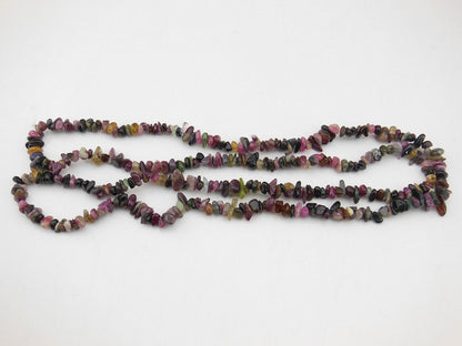 HAAMIIQII 5-8mm Natural Tourmaline Chips Beads Irregular Chip Stones Loose Gemstone Beads for Jewelry Making Strand 30 Inch
