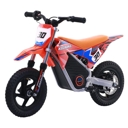 Blissskip Electric Dirt Bike for Boys Girls Ages 3-8, 250W High Racing Competition Grade Motorcycle, Up to 15MPH 3 Speed Settings Balance Bike, 12IN Off-Road Tires & Advanced Shock Absorption, Orange