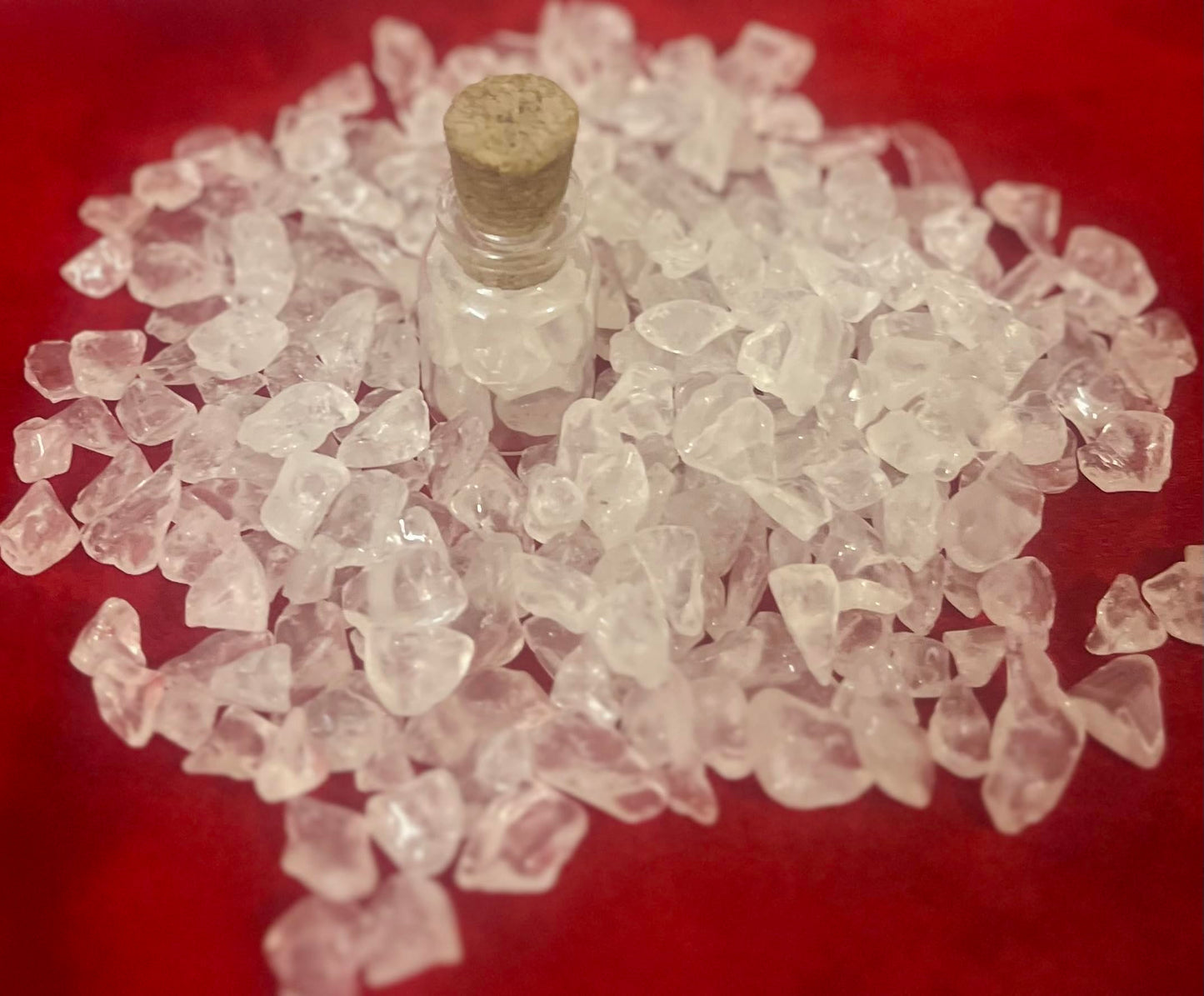 Indian Consigners Natural Crushed Polished Tumbled Gem Stone Chips, Decoration & Healing Crystals (Clear Quartz)