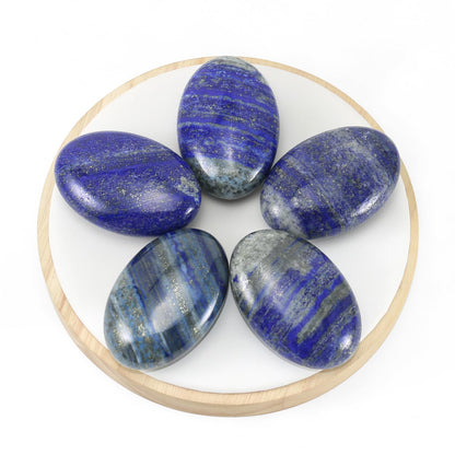 Nvzi Lapis Lazuli Crystal Palm Stone, Worry Stones, Crystals and Healing Stones, Polished Rocks, Natural Gemstones, Chakra Stones for Healing Crystals Daily Use