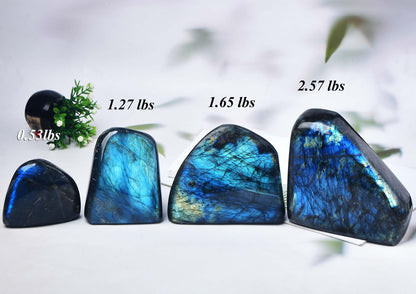 FZBHRO Large Labradorite Rock Polished Slab Block Healing Crystal Stone for Meditation Gift Home Decor 0.8-1.3 Pound