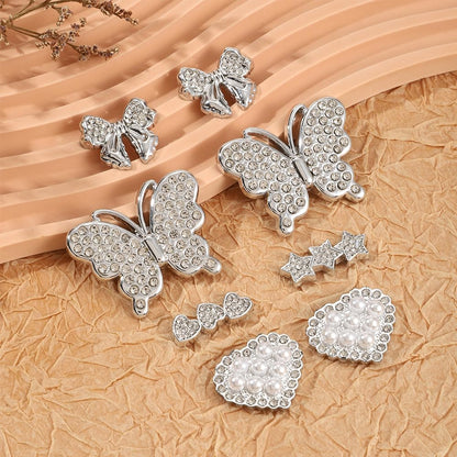22Pcs Bling Shoe Charms Designer Rhinestones Bling Chain Shoes Accessories for Women Girls Jewelry DIY Shoe Accessories Decoration Party Favors