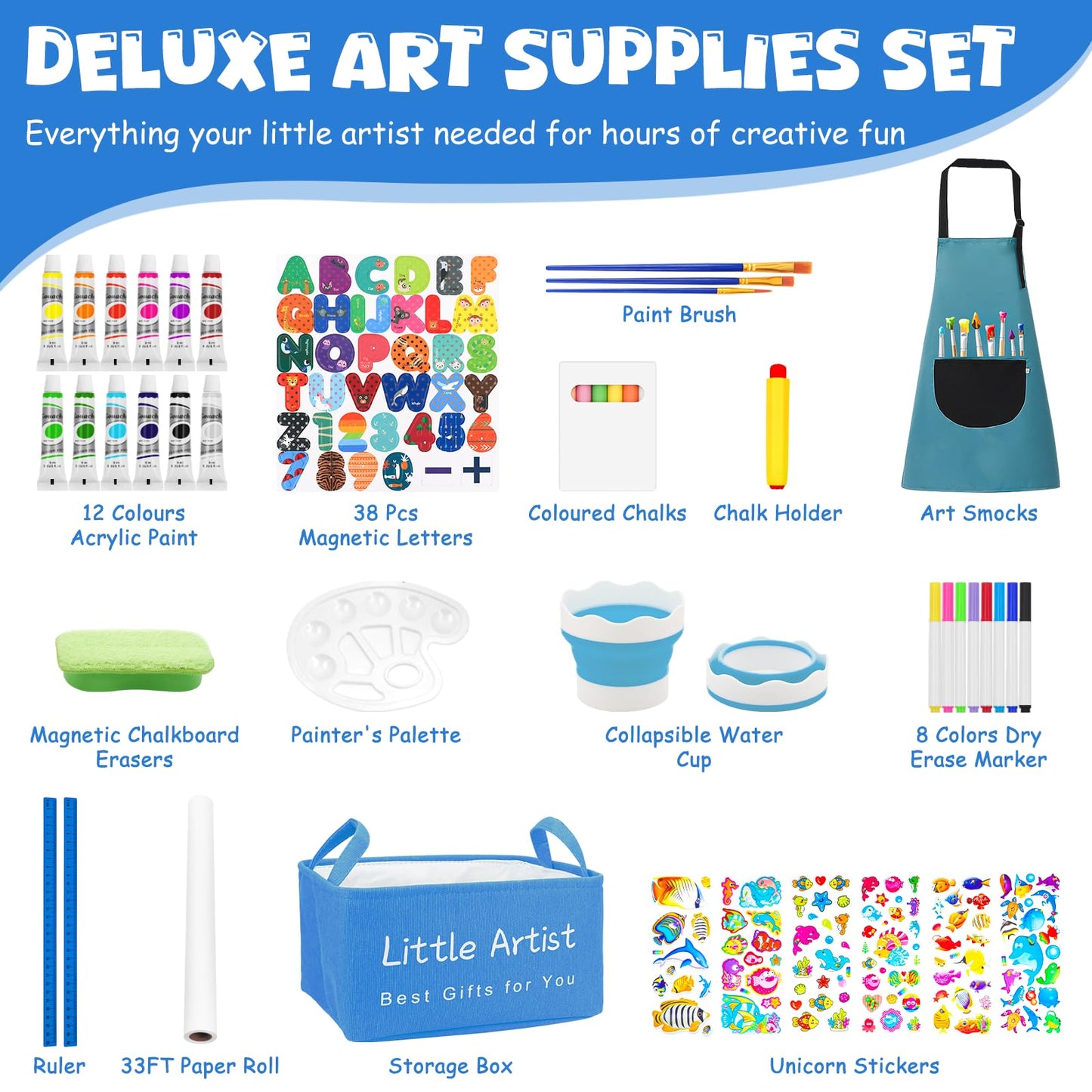 Easel for Kids Toys,Toddler Art Easel, Boy Toys for Ages 5-7,Adjustable Wooden Magnetic White Board and Chalk Board with Art Supplies, 4 5 6 7 8 9 10 Year Old Boys Birthday Gifts